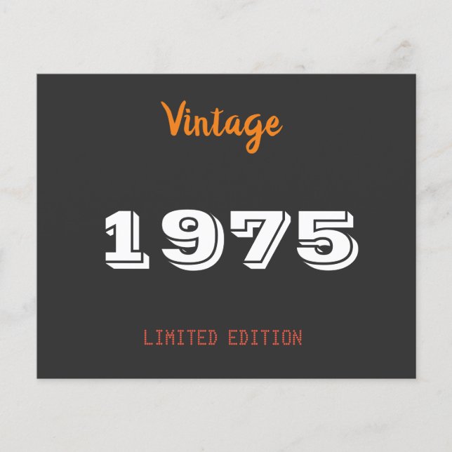 Vintage 1975 édition limitée 50e anniversaire (Devant)