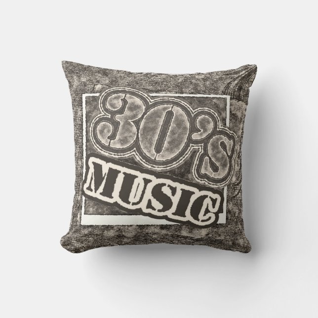 Vintage 30's Music - Coussin (Recto)
