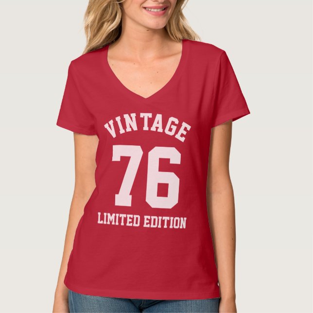 Vintage 40e anniversaire 1976 Jersey T-Shirt (Devant)