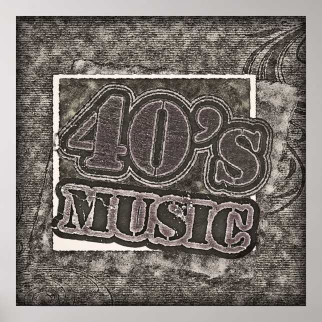 Vintage 40's Music - Poster (Devant)