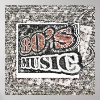 Vintage 80's Music - Poster