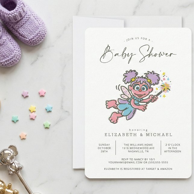 Vintage Abby Cadabby Baby shower Invitation (Créateur téléchargé)