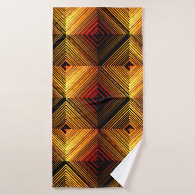 vintage abstrait motif transparent. dégradé Brown  (Serviette de bain)