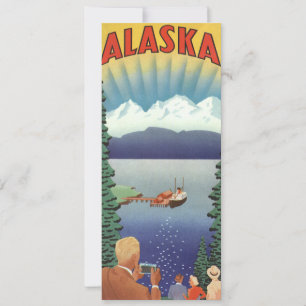 Vintage Alaska Travel Poster Art, Paysage Pittores