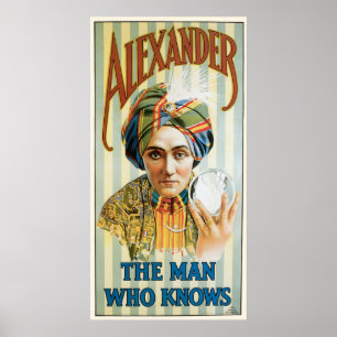 Vintage Alexander Magician Poster 1915