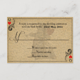 Vintage Alice au pays des merveilles Carte RSVP de