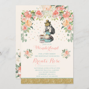 Vintage Alice Au Pays Des Merveilles Invitation À