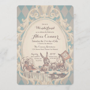 Vintage Alice au pays des merveilles Invitations d
