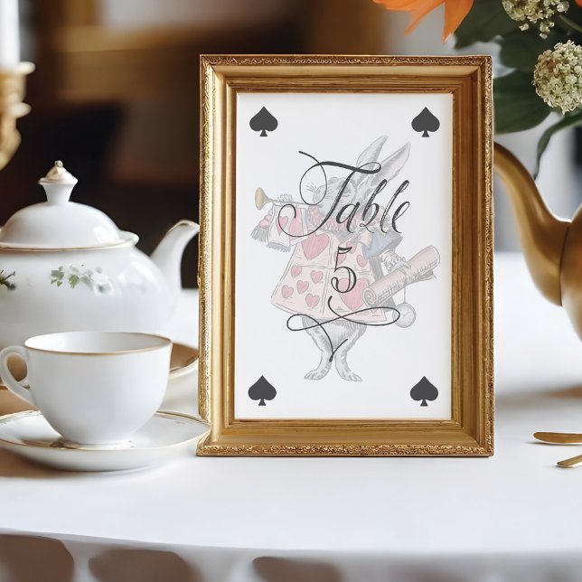 Vintage Alice au pays des merveilles Rabbit Carte  (Vintage Alice in Wonderland Rabbit Playing Card)
