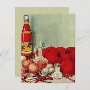 Vintage Aliments Italiens Tomato Catsup Invitation