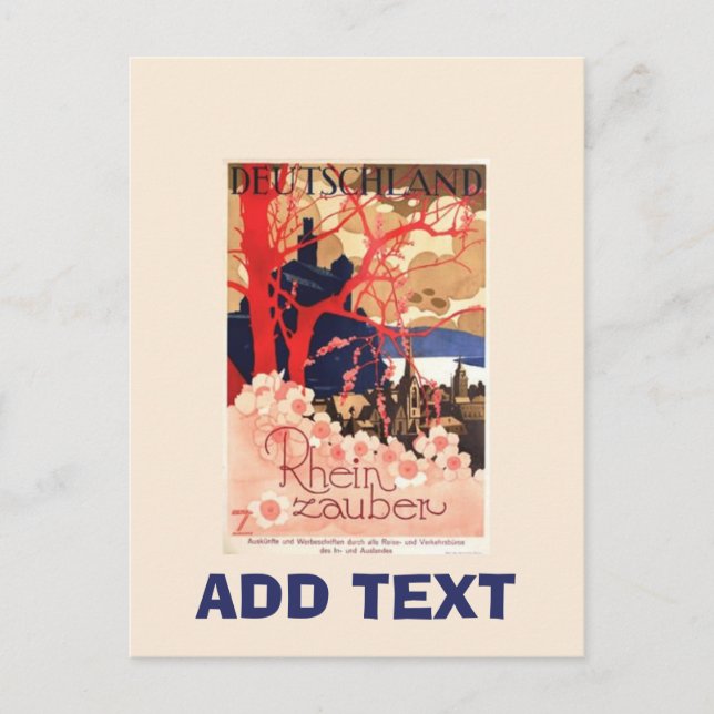 Vintage allemand, modifier le texte Carte postale (Devant)