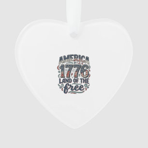 Vintage America 1776 Terre de liberté conception d