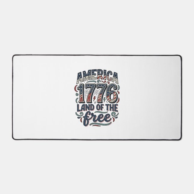 Vintage America 1776 Terre de liberté conception d (Recto)