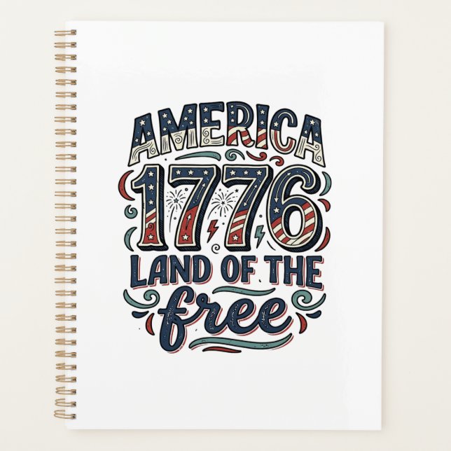 Vintage America 1776 Terre de liberté conception d (Devant)