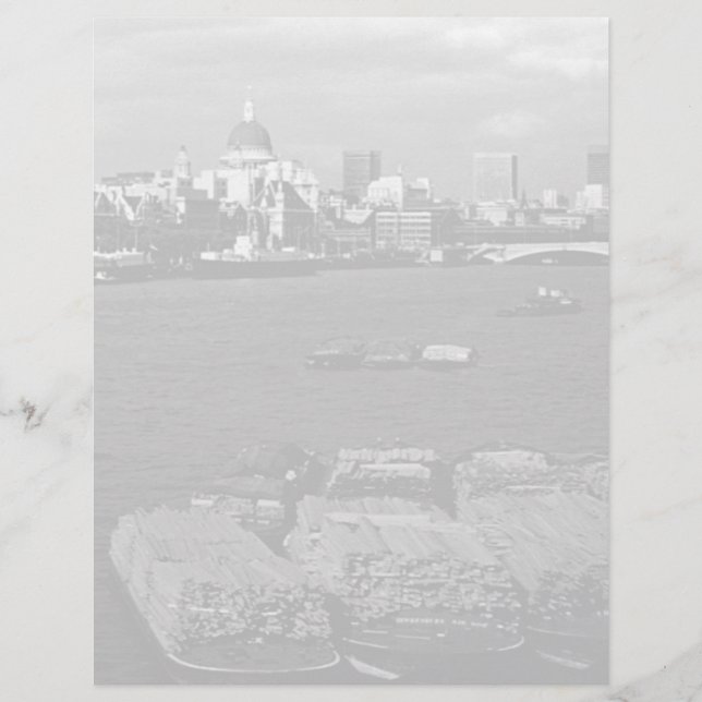 Vintage Angleterre Londres Thames river skyline ci (Devant)