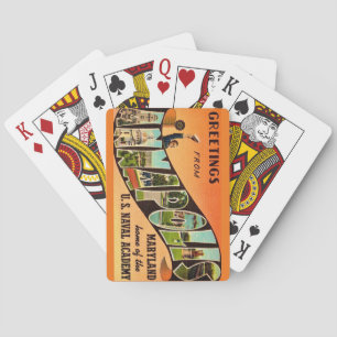 Vintage Annapolis MD Salutation Jeux de cartes