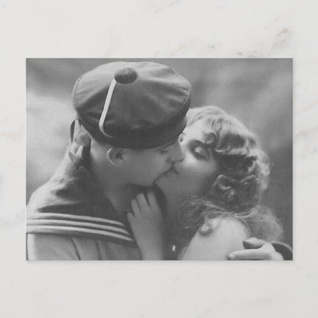 Vintage Antique Romantique Couples Cartes et Cadea (Devant)