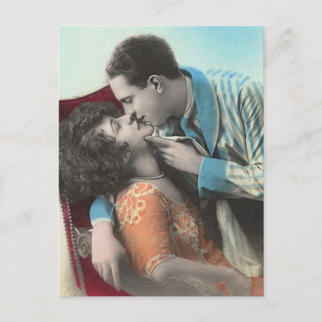 Vintage Antique Romantique Couples Cartes et Cadea (Devant)