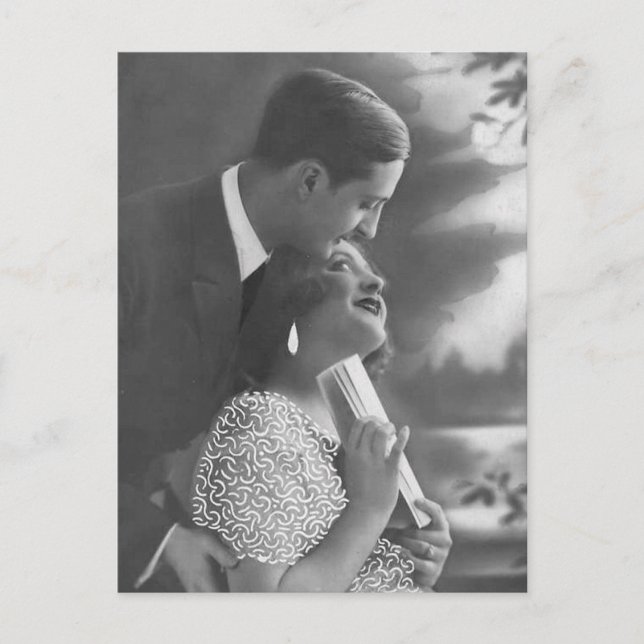 Vintage Antique Romantique Couples Cartes et Cadea (Devant)