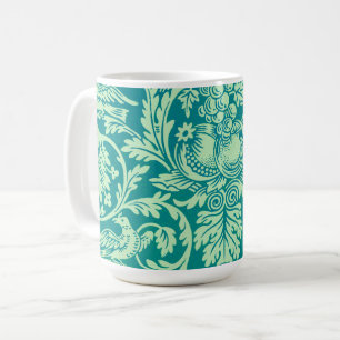 Vintage Aqua Motif Art Mug Cup