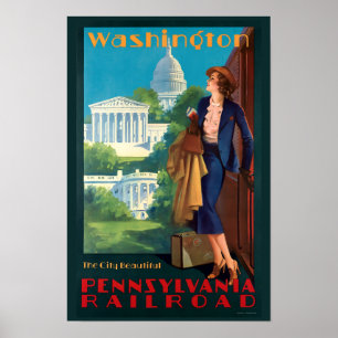 Vintage Art déco Washington Travel