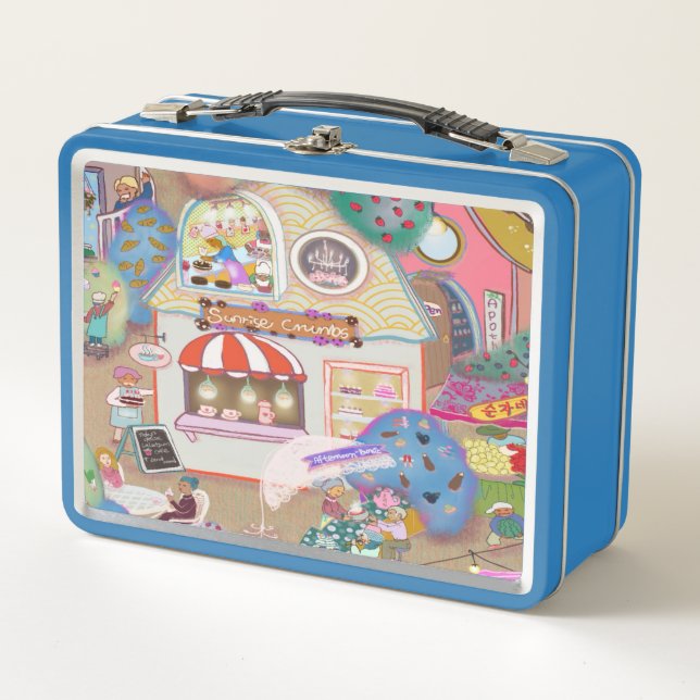 Vintage Art Lunch Box Blue (Devant)