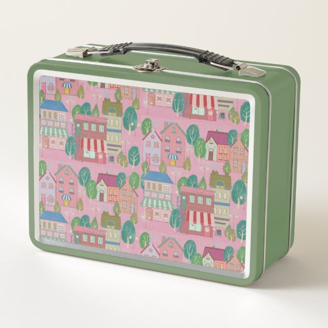 Vintage Art Lunch Box Green (Devant)