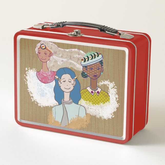 Vintage Art Lunch Box Red (Devant)