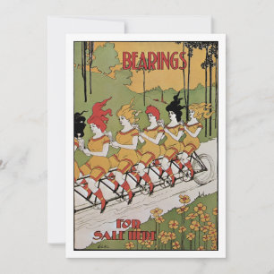 Vintage Art Nouveau, Bicyclette Tandem à Roulement