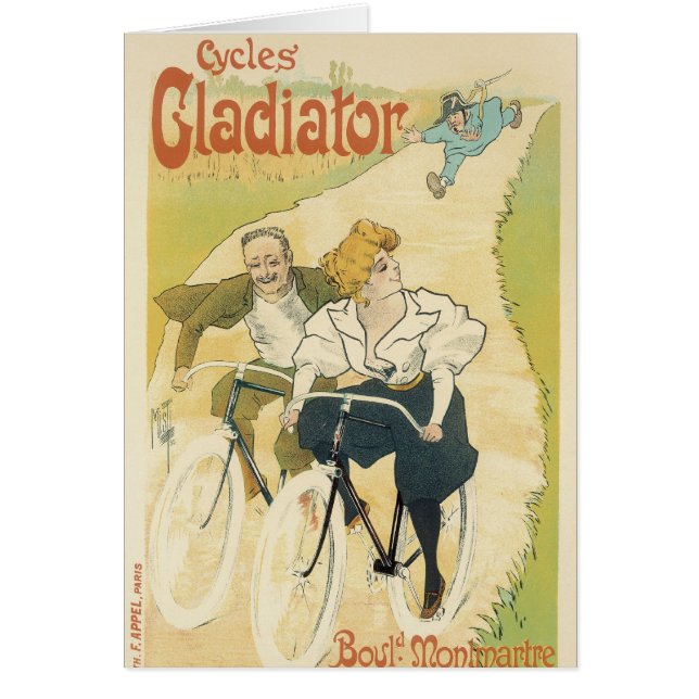 Vintage Art Nouveau, Bicyclettes Gladiator Cycles (Devant)