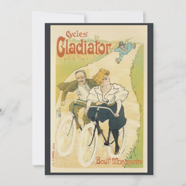 Vintage Art Nouveau, Bicyclettes Gladiator Cycles (Devant)