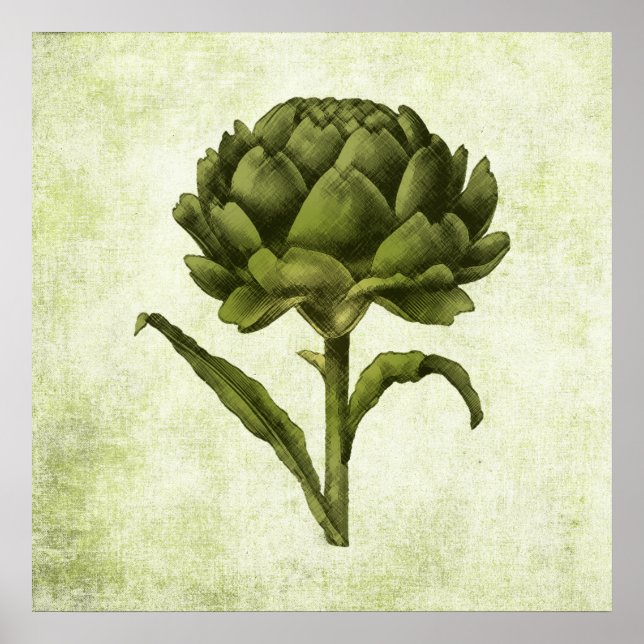 Vintage Artichoke Poster (Devant)