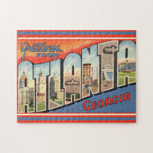 Vintage Atlanta Salutations Jigsaw Puzzle