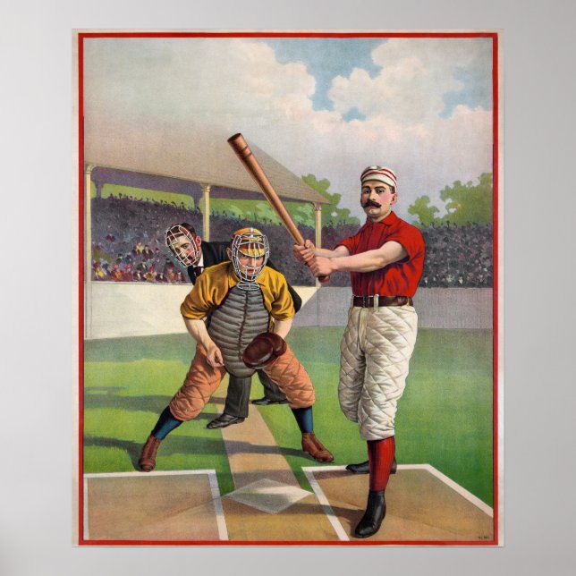 Vintage Baseball Players  Poster (Devant)