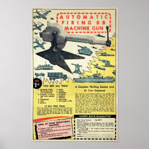 Vintage BB Gun Mail Order Ad Poster