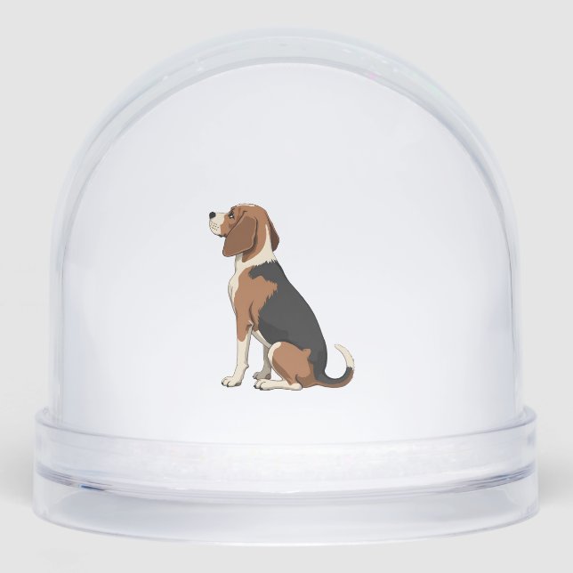 Vintage Beagle Dog Back View Illustration Pet Love (Avant)