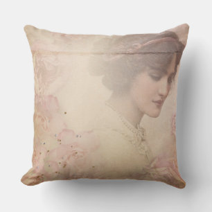 Vintage Beau Oreiller Lady Throw