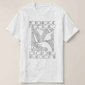 Vintage Bird Line Drawing Design Graphic T-Shirt