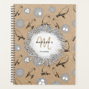 Vintage Birds & Nid Rustic Kraft Brown