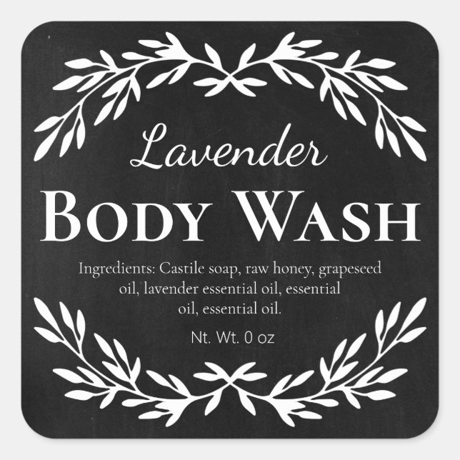 Vintage Black fait maison Étiquettes de lavage du  (Devant)