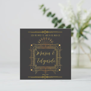 Vintage Black & Gold Art Déco Invitations de maria