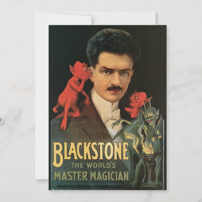 Vintage Blackstone Le maître magicien du monde (Devant)