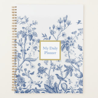 Vintage bleu et blanc Floral Chinoiserie Carnet
