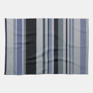 Vintage Bleu Noir Motif Grilles Cuisine Serviette