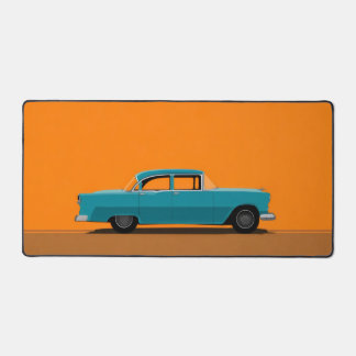 Vintage Blue Car Minimalist Art