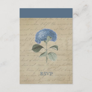 Vintage Blue Hydrangea RSVP Personnalisé