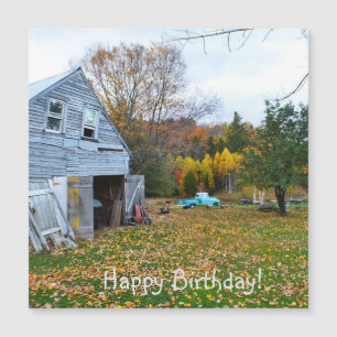 Vintage Blue Truck et la grange Anniversaire