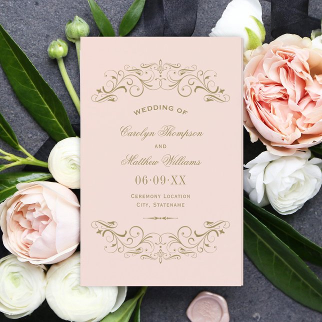 Vintage Blush Antique Flourish Programmes de maria (Créateur téléchargé)