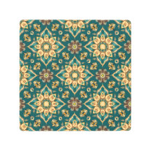 Vintage Boho Floral Mandala Motif - Élégant Déco