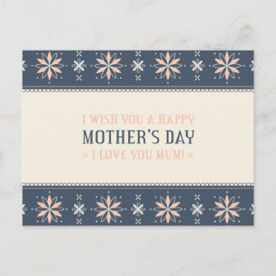 Vintage Bonne Fête des Mères Carte postale